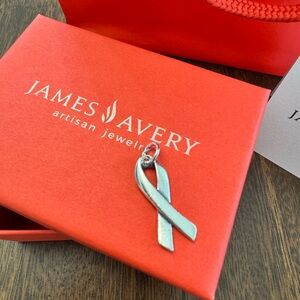 James Avery Sterling Silver Ribbon Pendant Charm